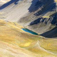 Du col du Chevalier, vue sur le lac de Terres Plaines